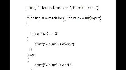 Swift Program Even or Odd Number Show