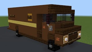 Minecrafting Tutorial - UPS Delivery Truck How to Build.