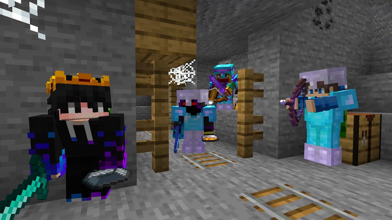 【マイクラ】エンドラ討伐する逃走者 VS 最強のハンター3人 決戦 (マンハント)