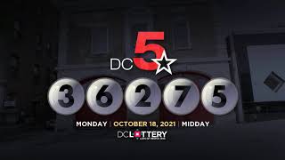 DC LOTTERY Midday 10/18/2021