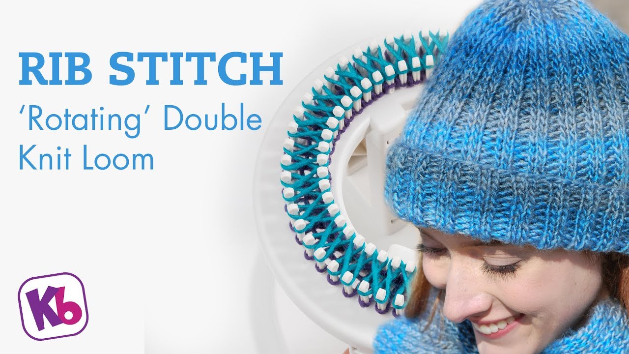 RIB STITCH for double knit on 'Rotating' Double Knit Loom YouTube