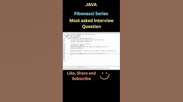 Fibonacci Series using Java | Most asked java interview question #shorts