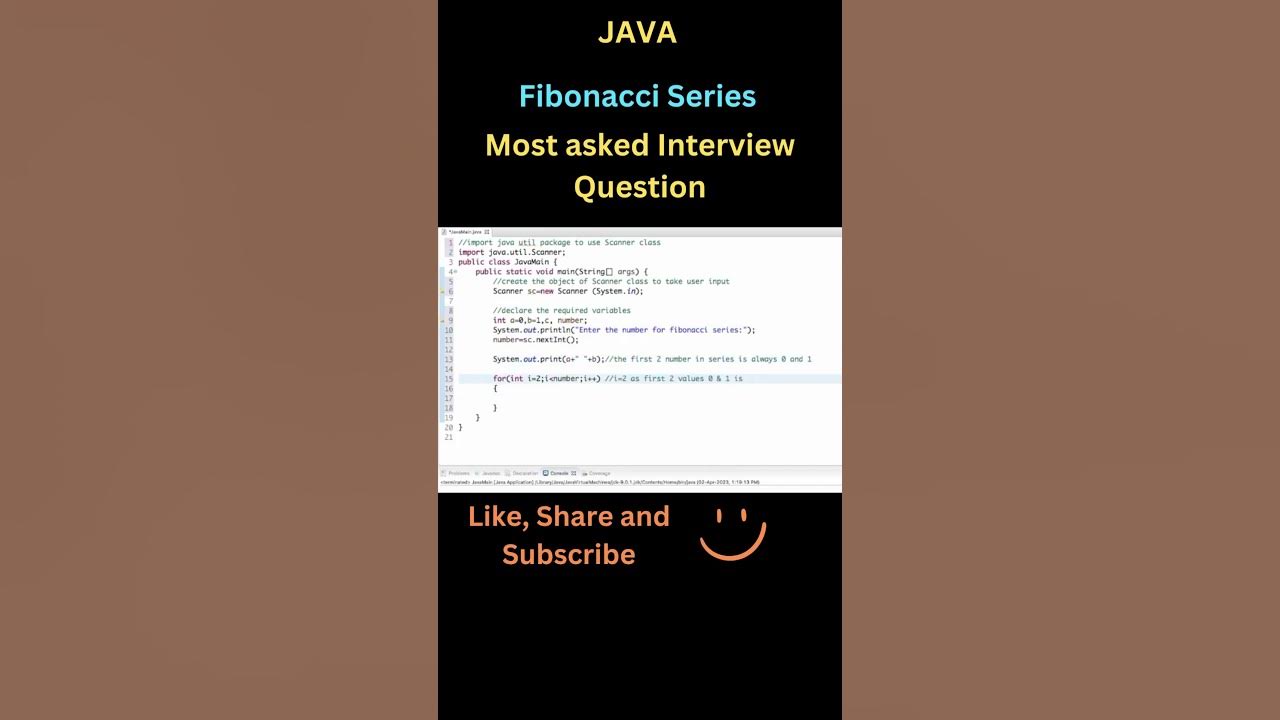 Fibonacci series using java most asked java interview question 