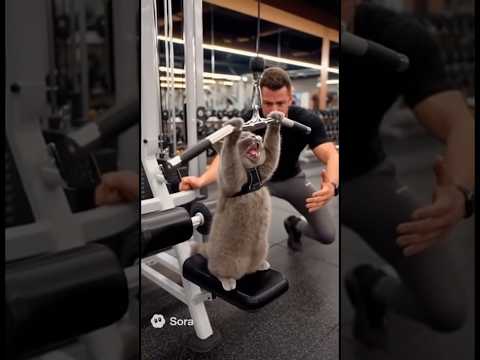 Cat Hits The Gym Like A Champion