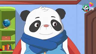 cartoon panda kid tickled