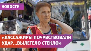 ПАЗ протаранил Волгабус в Оренбурге. Пострадали пассажиры