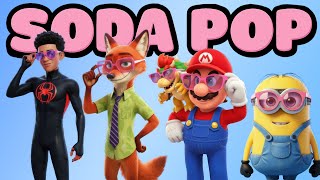 Soda Pop X Spider-Man Zootopia Mario Galaxy Minions Who Is Best?