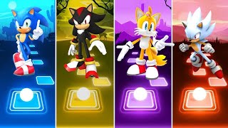 Sonic 🆚 Shadow 🆚 Tails 🆚 Hyper Sonic || Tiles Hop Gameplay 🎯🎶