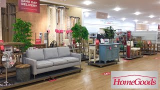 HOMEGOODS FURNITURE SOFAS ARMCHAIRS CONSOLES HOME DECOR SHOP WITH ME SHOPPING STORE WALK THROUGH