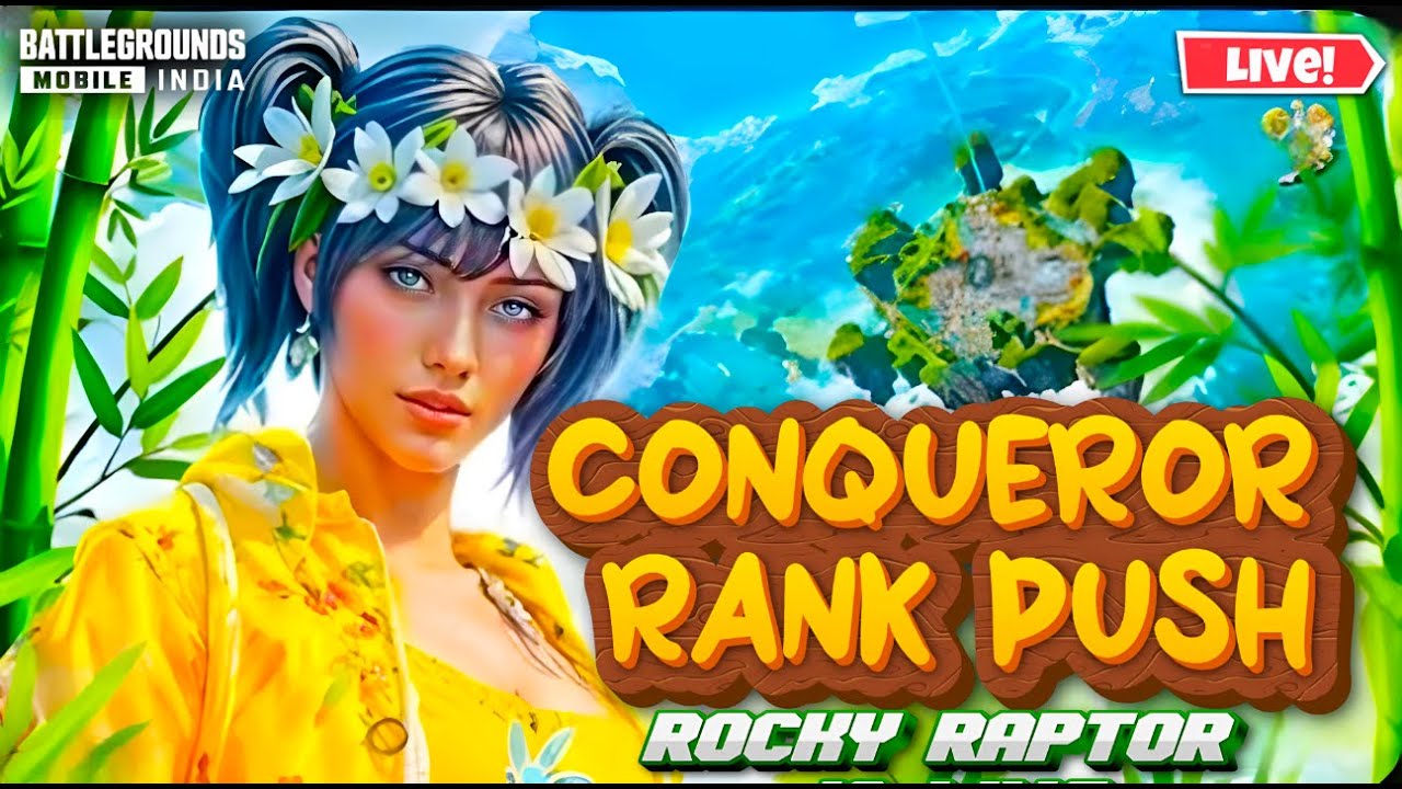CONQUEROR RANK PUSH | ROCKY RAPTOR | BGMI LIVE #bgmi #bgmilive #shorts ...
