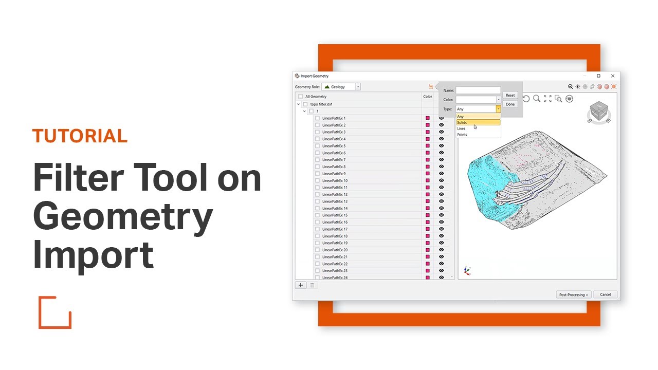 Filter Tool on Geometry Import Geometry Manipulation YouTube