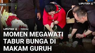 Megawati Tabur Bunga di Makam Guruh Soekarnoputra, Didampingi Puan Maharani - Prananda Prabowo