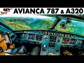 Avianca Cockpit A320 &amp; 787 Extreme Airport, Go-Around, Diversion