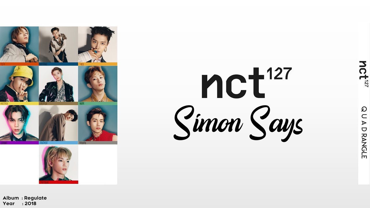 NCT 127 엔시티 127 'Simon Says' color coded lyrics 