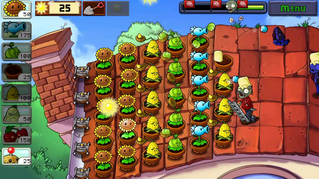 PLANTS🍀 vs ZOMBIES🧟‍♂️ Roof Level 4 YouTube