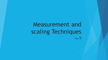 Measurement and Scaling Techniques 5 #ugcnet