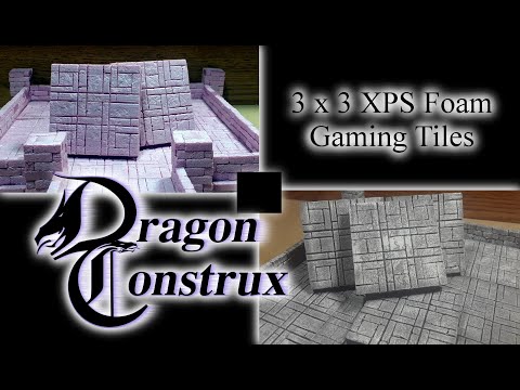 Building Basic 3in XPS foam Dungeon gaming Tiles for Dungeons