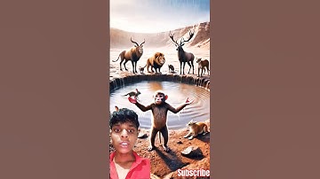 The monkey lived on a mango tree and The elephant destroyed the pond😭 #ai#shorts #video #funny #...