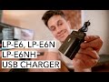 Canon LP-E6, LP-E6N und LP-E6NH USB charger | perfect for on the road and emergencies [4K]