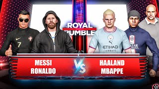 Team Messi &amp; Ronaldo Vs. Team Mbappe &amp; Haaland | WWE 2K23 Championship Full Match Gameplay