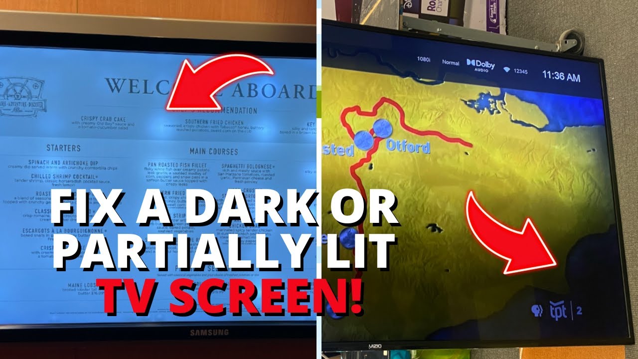 How to Fix a Dark or Partially Lit TV Screen - Common Backlight