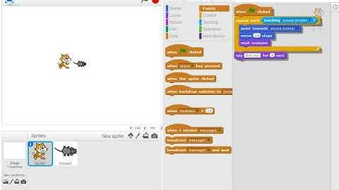 Cách làm trò chơi mèo đuổi chuột trên Scratch
