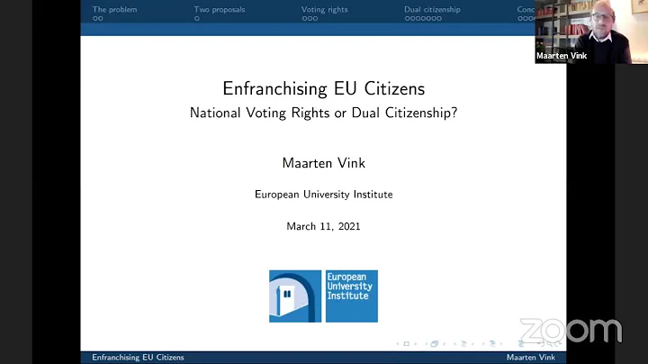 Maarten Vink on Enfranchising EU Citizens: National Voting Rights or Dual Citizenship?