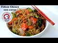 Fideos chinos con carne y vegetales -Deliciosa comida asiática