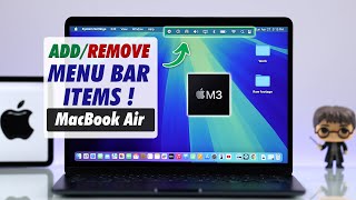 MacBook Air M3: How To Add/Remove Menu Bar items On Mac! [Hide/Unhide]