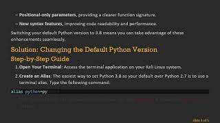 How to Set Python 3.8 as Your Default Python Version on Kali Linux