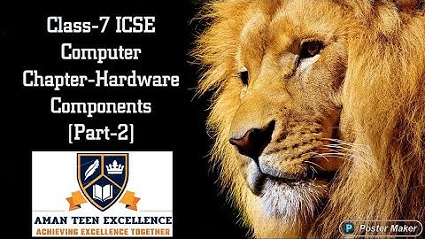 Class-7 ICSE Computer Chapter-Hardware Components [Part-2]// Aman Teen Excellence