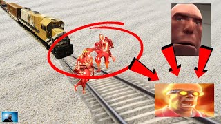 Can a ÜberCharge stop a train, GTA V? WORKING?!? [TF2]
