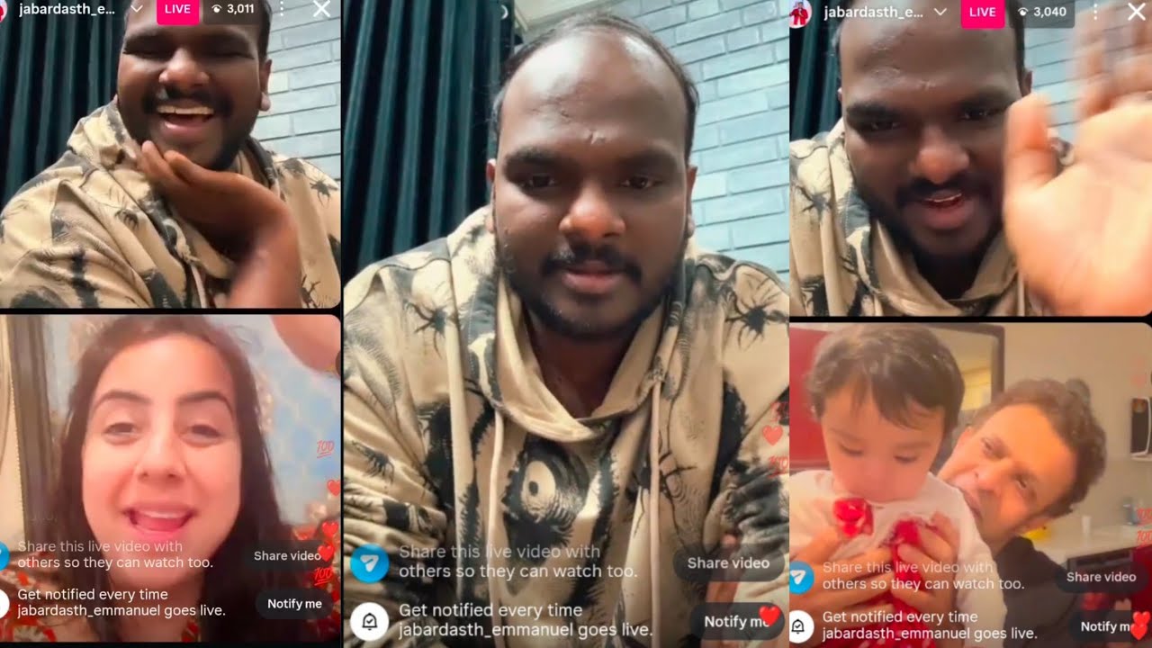 Bb9 Emmanuel Live | Bb9 Emmanuel With Sanjana & Talking About Housemates & Bonds Full Live Video