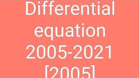 IIT JAM mathematics 2005|Ordinary differential equation question |ODE solution series 2005-2021 |