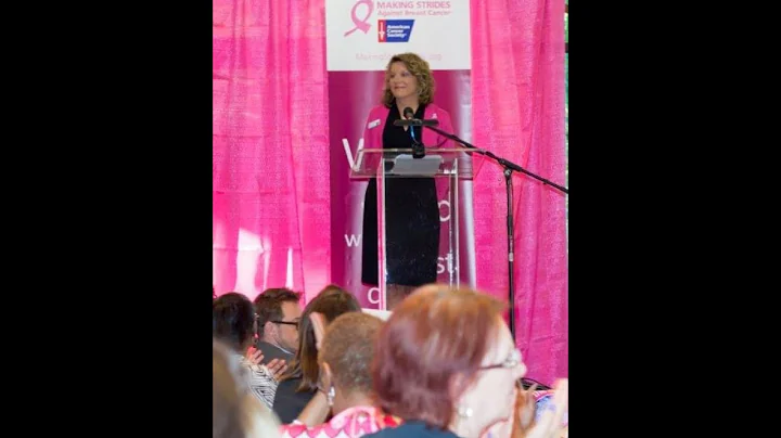 Beverly McKee speaking at an American Cancer Socie...