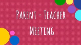 A Parent Teacher Meeting A Troika Meeting Neelam Aamir Official