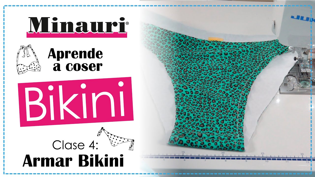 ⛱🏊Tutorial BIKINI curso completo para coser FACIL - CUARTA CLASE: Cómo armar las piezas (eng sub)