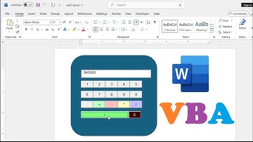 How to create Calculator in Microsoft #Word Using VBA