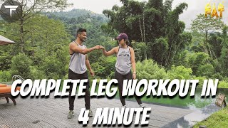 Complete Leg Workout in 4 Minute | Leg Burning TABATA Workout