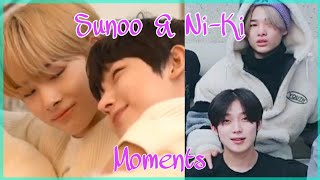 Sunoo and Ni-Ki cute moments on new years vlive