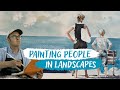 People in landscape  how to make realistic paintings