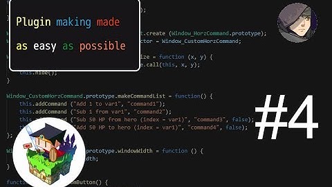 RMMV javascript tutorial #4 - DrawText vs. DrawTextEx, custom size window "buttons"