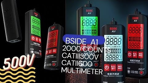 BSIDE A1 2000 counts,CATII600V,CATIII300V LCD screen MULTIMETER.