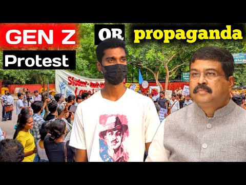 GEN Z PROTEST OR PROPAGANDA 🤔. Jantar mantar student protest 🪧