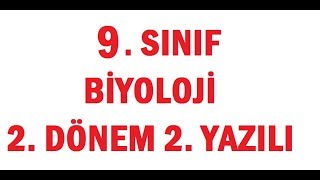 9. Sınıf Biyoloji 2. Dönem 2. Yazılı (Klasik Sorular)