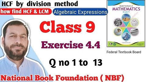 Class 9 Exercise 4.4  NBF Maths  Ex 4.4 Class 9th federal board FBISE Math national Book foundation