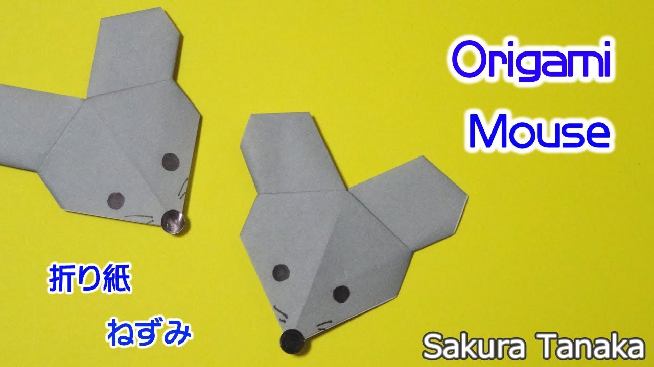 Origami Mouse 折り紙 ねずみ 折り方 Youtube