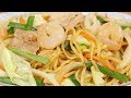 Seafood Yakisoba Noodles Recipe (Stir-Fried Noodles with Shrimp Squid and Pork)  | Cooking with Dog