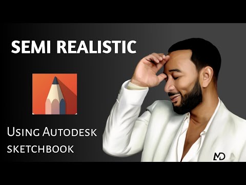 AUTODESK SKETCHBOOK - Semi Realistic (Timeslapse Tutorial)