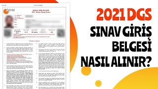 DGS 2021 SINAV GİRİŞ BELGESİ NASIL ALINIR? DİKEY GEÇİŞ SINAVI BELGE ÇIKARTMA - ÖSYM BELGE ÇIKARMA